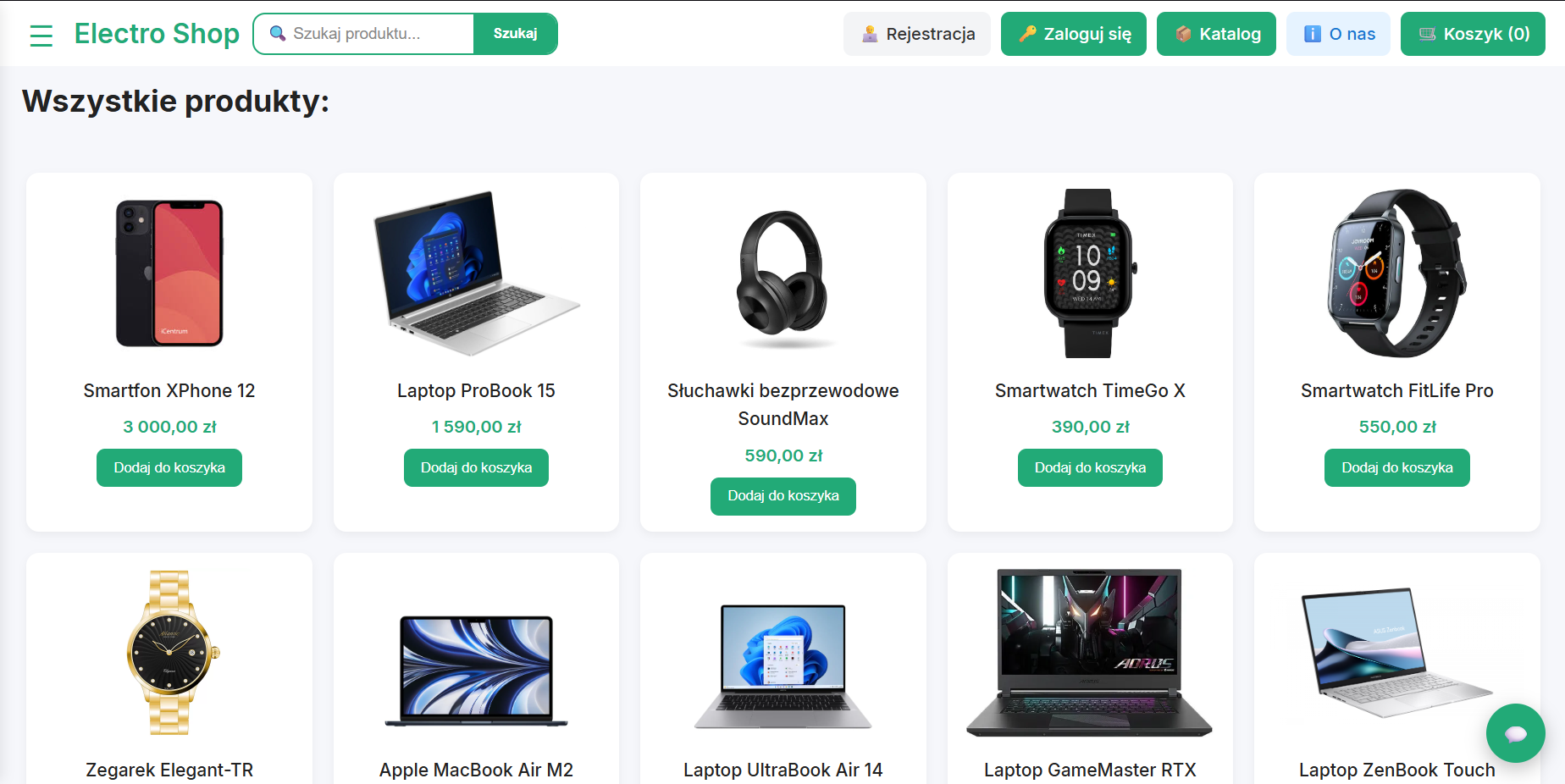 Shop Electro – produkty